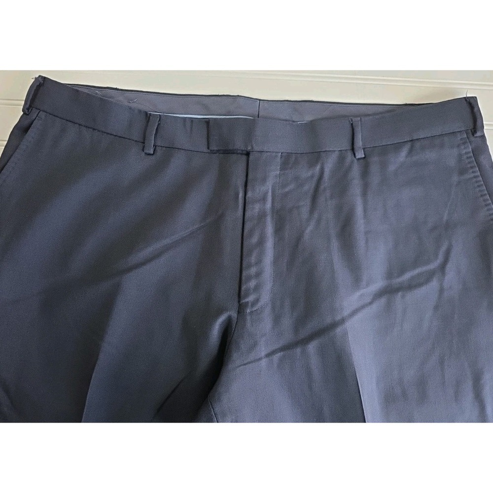 Charles Tyrwhitt Navy 100% Wool Flat Front Straight Dress Pants Size 42 (42x32)